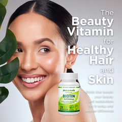 INNERVISNUTRITION Biotin 5000 mcg Supplement – Support Healthy Hair Growth Skin Nails Energy Production 120 Veggie Capsules Vitamin B7