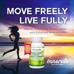 INNERVISNUTRITION Boswellia MSM Complex – Collagen and Chondroitin Support Joint Health Healthy Mobility Cartilage Comfort Muscle Recovery 150 Capsules Supplements