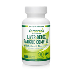 INNERVISNUTRITION Liver Detox Fatigue Complex – 120 Vegetable Capsules Liver Health with Milk Thistle and 9 Key Ingredients Energy Metabolism Supplement