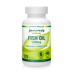 INNERVISNUTRITION Fish Oil 1000mg Supplement – 120 Softgels Omega-3 Support Heart Brain Eye Health EPA and DHA Non-GMO Gluten Free