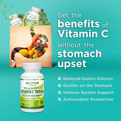 INNERVISNUTRITION Non Acidic Buffered Vitamin C - 1500mg Calcium Ascorbate 150 Veggie Capsules for Sensitive Stomach Antioxidant Support Healthy Immune System